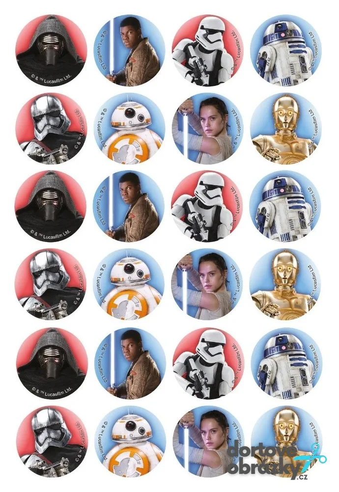 Star Wars – jedlý papír na hranatý dort – jedlý obrázek na dort