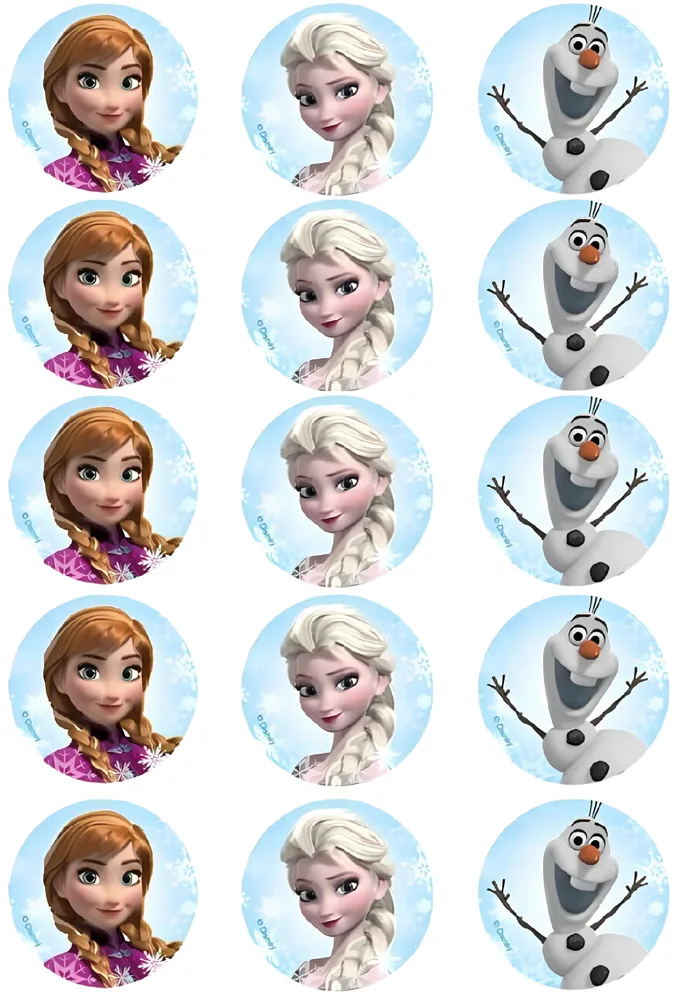 Frozen Cupcakes – jedlý papír na cupcakes – jedlý obrázek na dort