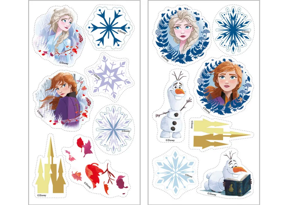 Frozen – drobné výřezy a vločky – jedlý papír na hranatý dort – jedlý obrázek na dort