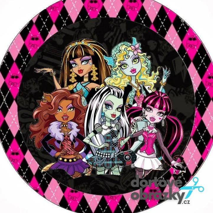 Monster High – jedlý obrázek na dort – jedlý obrázek na dort