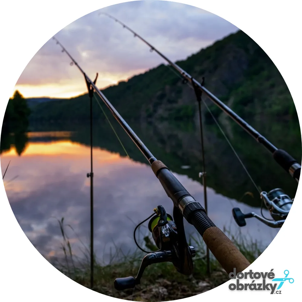 Rybaření – jedlý obrázek na dort – jedlý obrázek na dort
