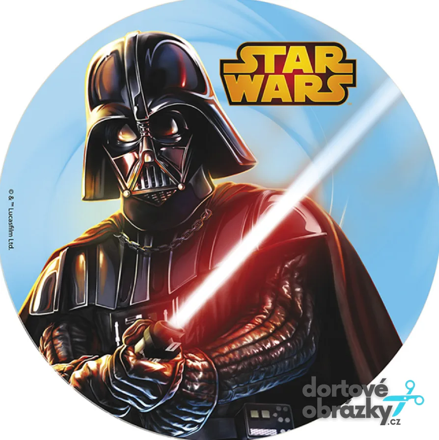 Star Wars – Vader se světelným mečem – jedlý obrázek na dort – jedlý obrázek na dort