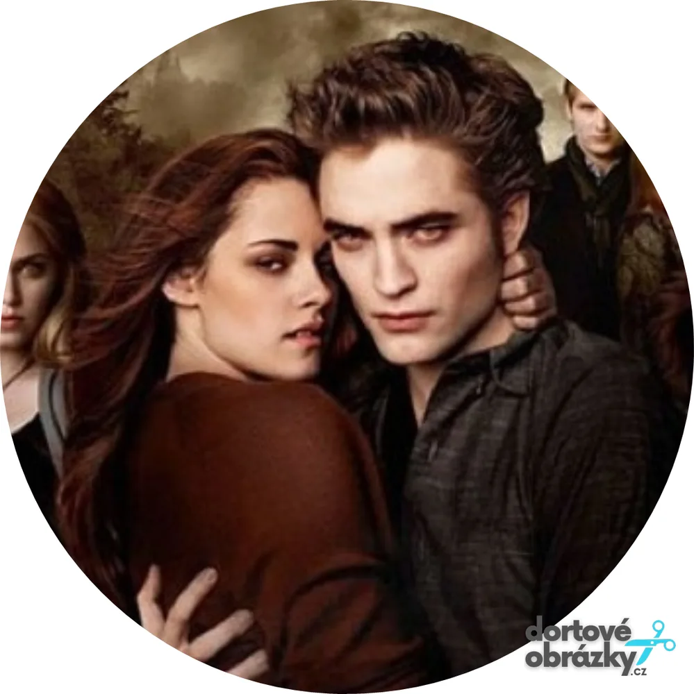Stmívání – Twilight Saga – Bella a Edward – jedlý obrázek na dort – jedlý obrázek na dort
