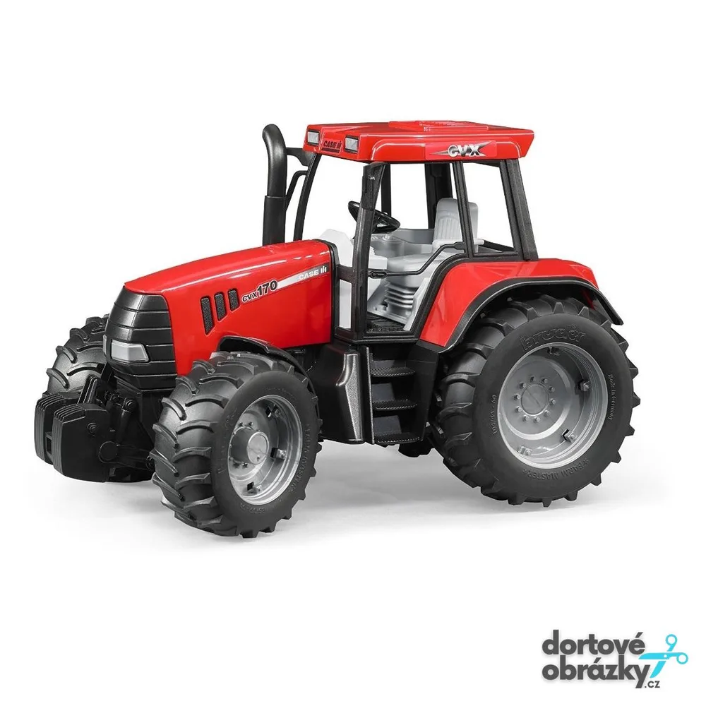 Traktor – červený model na bílém – jedlý obrázek na dort – jedlý obrázek na dort