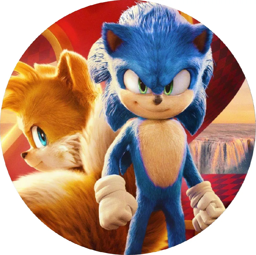 Sonic – filmový s Tailsem – jedlý obrázek na dort – jedlý obrázek na dort
