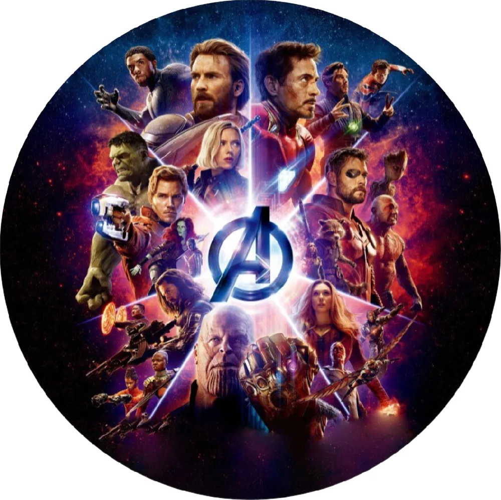 Avengers – plakát ve vesmíru – jedlý obrázek na dort – jedlý obrázek na dort