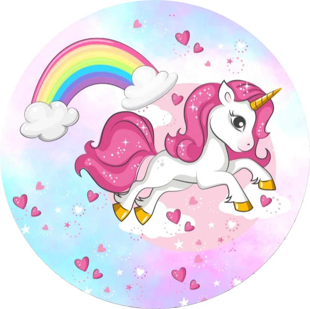 Jednorožec – Unicorn – skok pod duhou – jedlý obrázek na dort – jedlý obrázek na dort