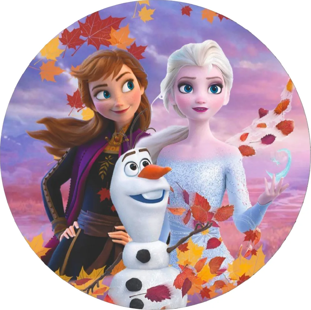 Frozen – podzimní listí s Olafem – jedlý obrázek na dort – jedlý obrázek na dort