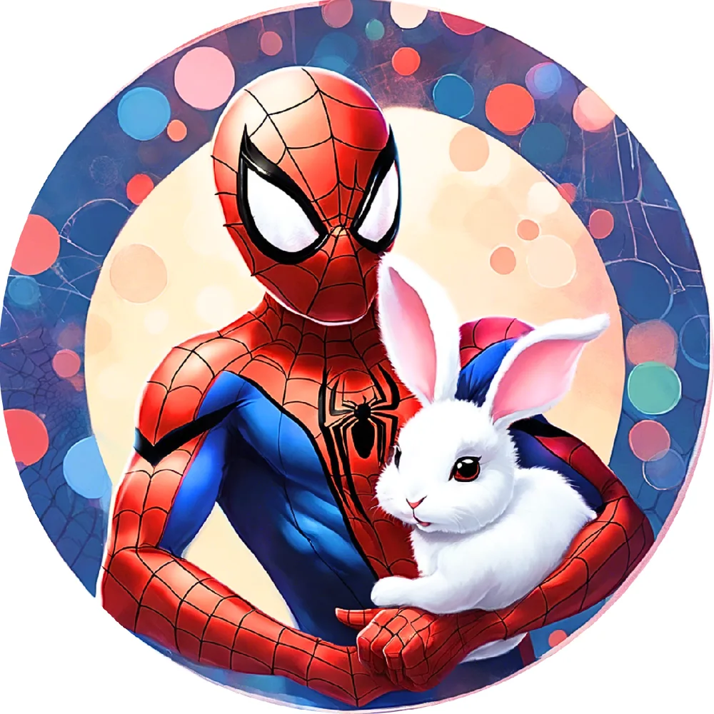 Spider-Man se zajíčkem – jedlý obrázek na dort – jedlý obrázek na dort
