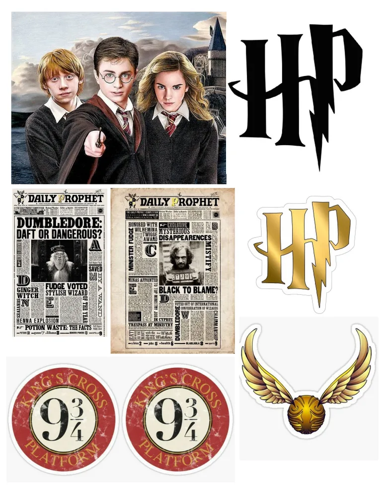 Harry Potter – Denní Věštec – jedlý papír na hranatý dort – jedlý obrázek na dort