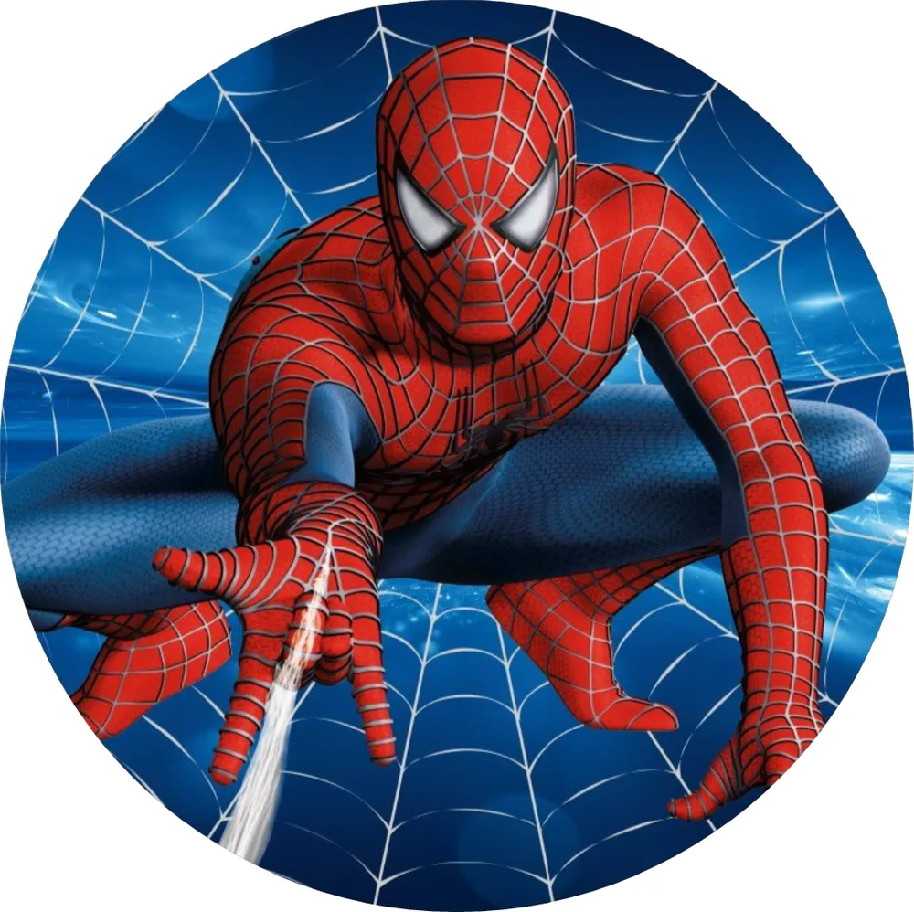Spiderman – skok v pavučině – jedlý obrázek na dort – jedlý obrázek na dort