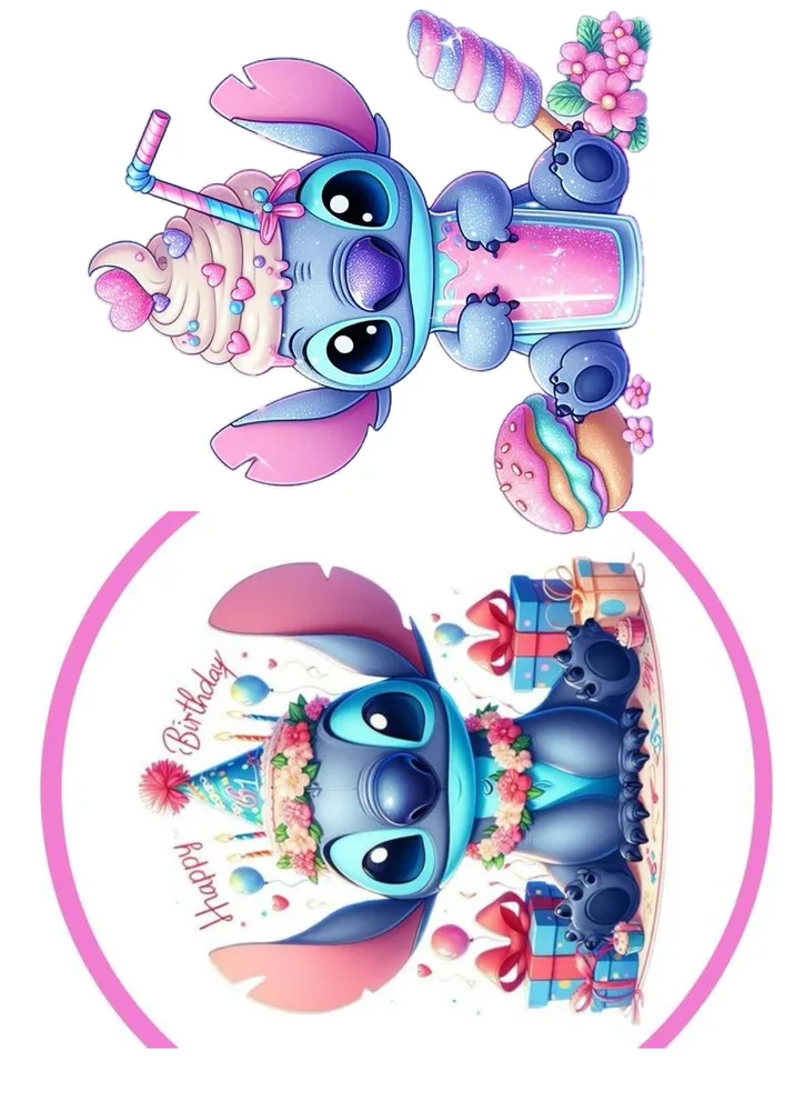 Lilo & Stitch duo formát – jedlý papír na hranatý dort – jedlý obrázek na dort