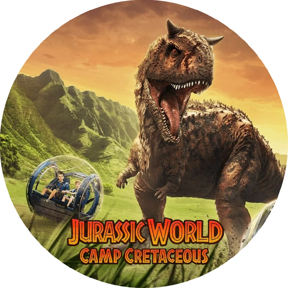 Dinosauři – Jurský svět s tyranosaurem – jedlý obrázek na dort – jedlý obrázek na dort