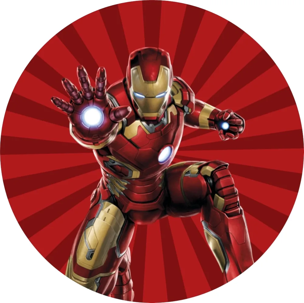 Avengers – Iron Man – na červených paprscích – jedlý obrázek na dort – jedlý obrázek na dort
