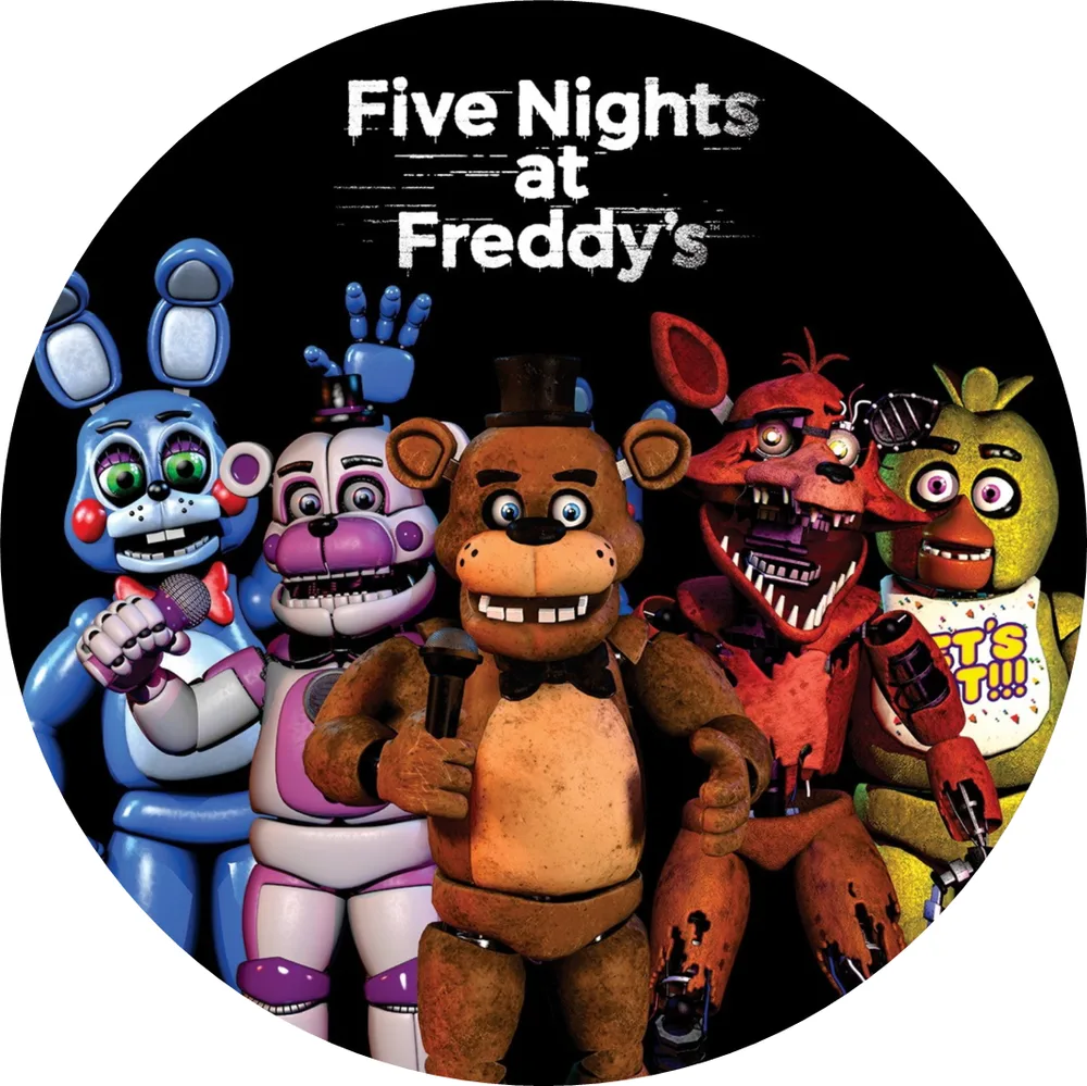 Five Nights At Freddys – parta s nápisem – jedlý obrázek na dort – jedlý obrázek na dort