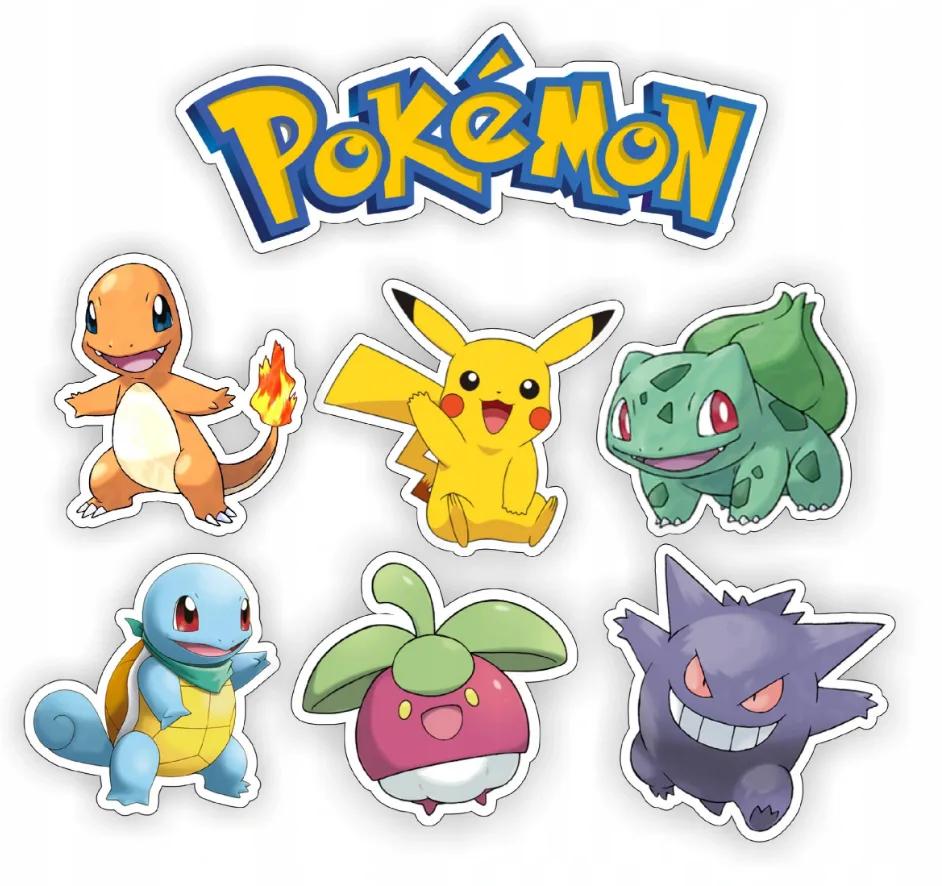 Pokemon – Ořez – jedlý papír na hranatý dort – jedlý obrázek na dort