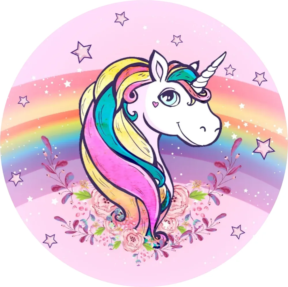 Jednorožec – Unicorn – Hvězdičky – jedlý obrázek na dort – jedlý obrázek na dort