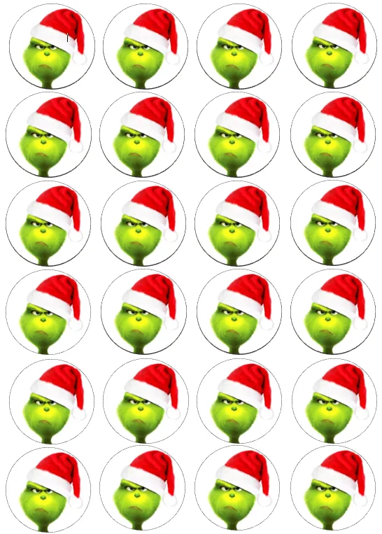 Grinch – Vánoce – jedlý papír na hranatý dort – jedlý obrázek na dort