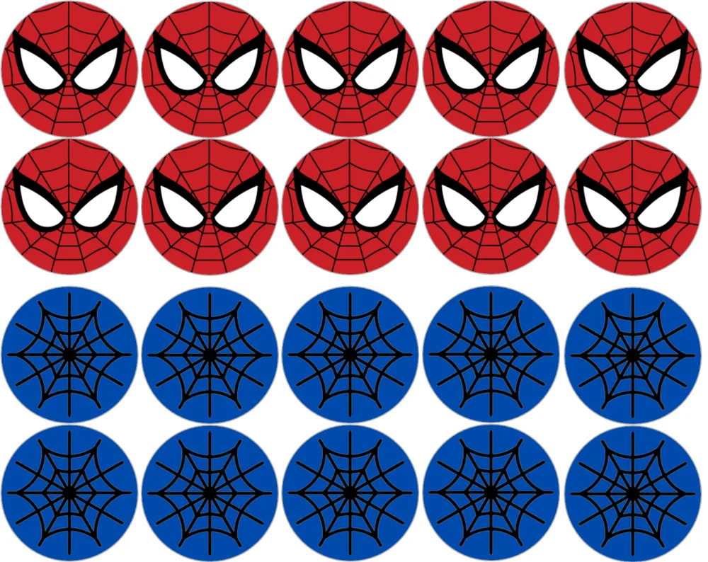 Spiderman symboly – jedlý papír na hranatý dort – jedlý obrázek na dort