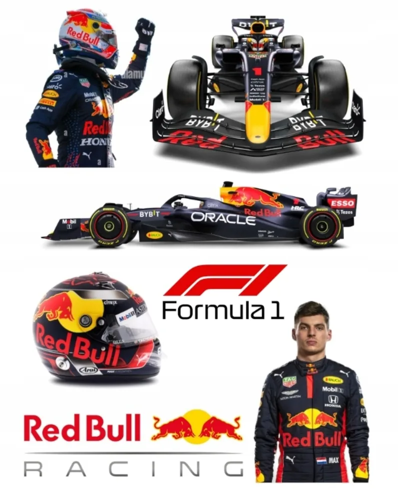 Formule – Red Bull – Verstappen – jedlý papír na hranatý dort – jedlý obrázek na dort