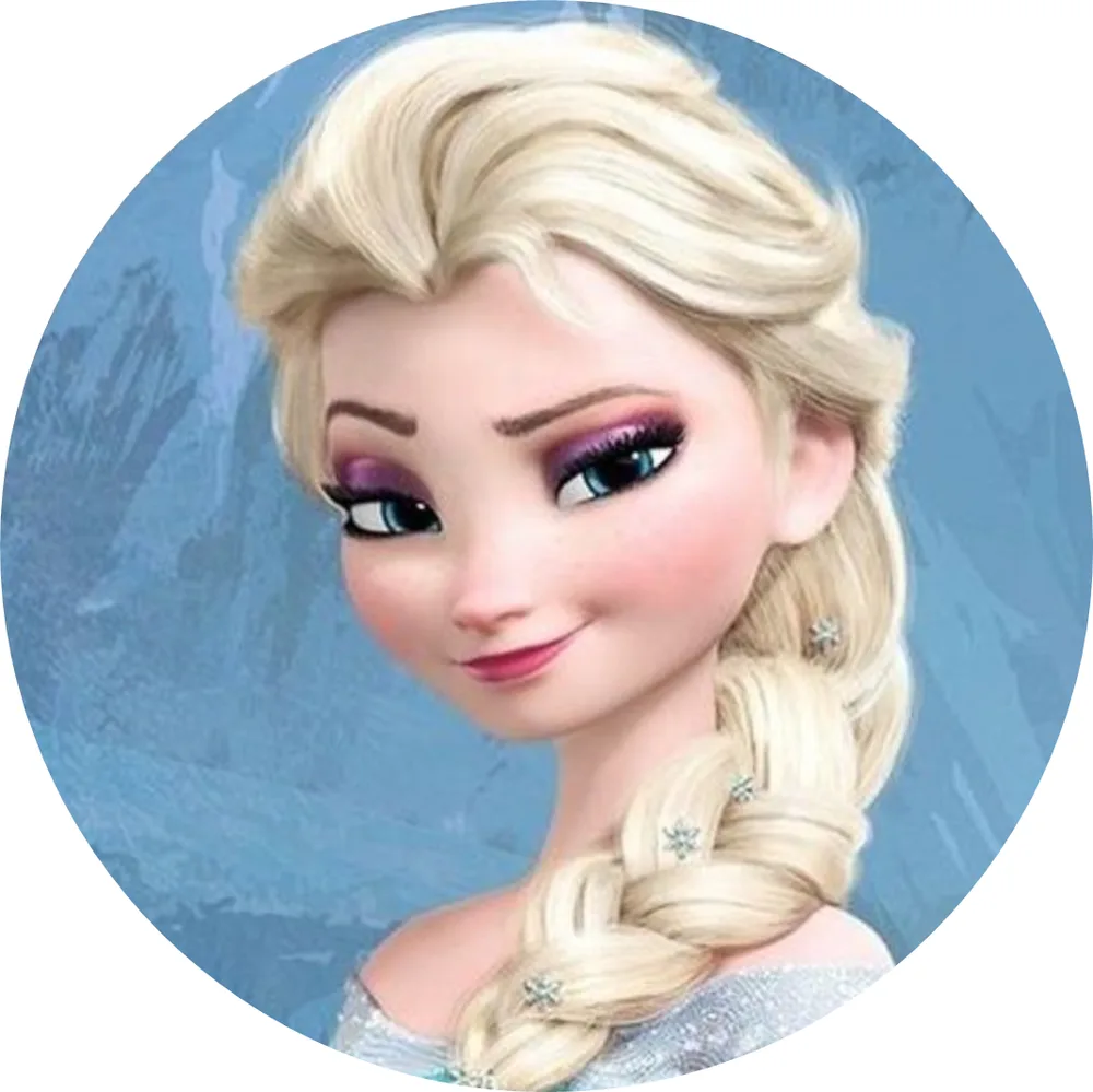 Frozen – portrét Elsy – jedlý obrázek na dort – jedlý obrázek na dort