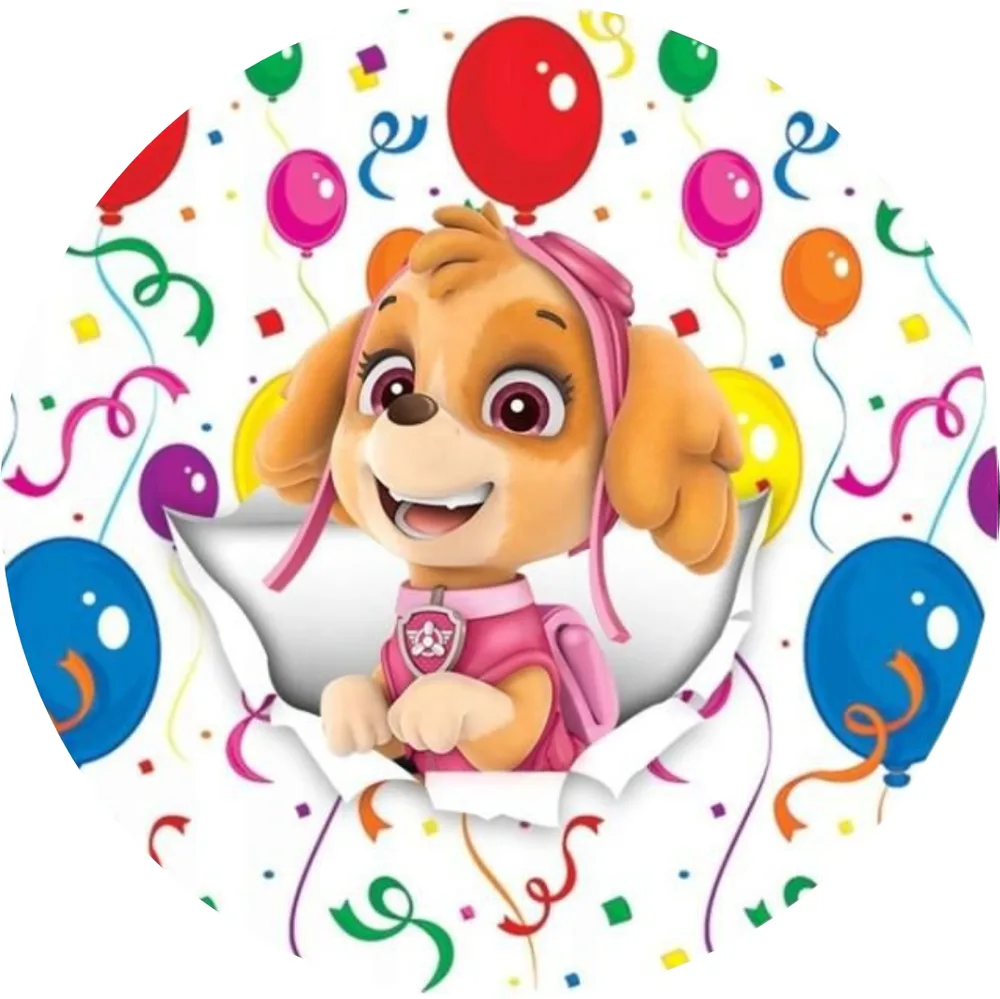 Paw Patrol – Tlapková Patrola – Skye s balónky – jedlý obrázek na dort – jedlý obrázek na dort