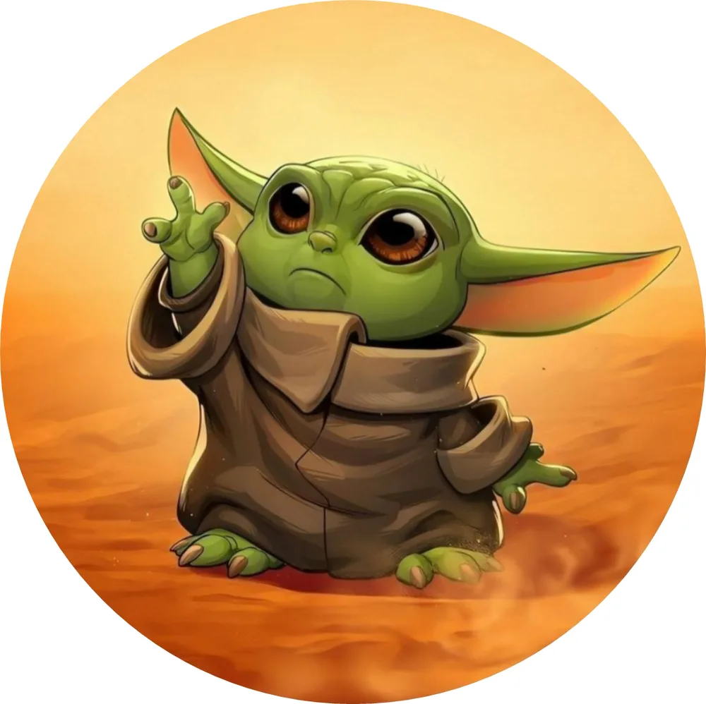 Star Wars – Baby Yoda Grogu – jedlý obrázek na dort – jedlý obrázek na dort