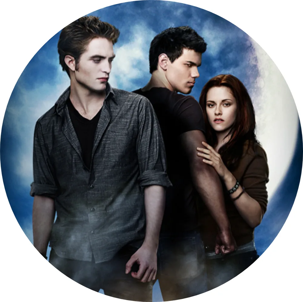 Stmívání – Twilight Saga – trojice hrdinů – jedlý obrázek na dort – jedlý obrázek na dort