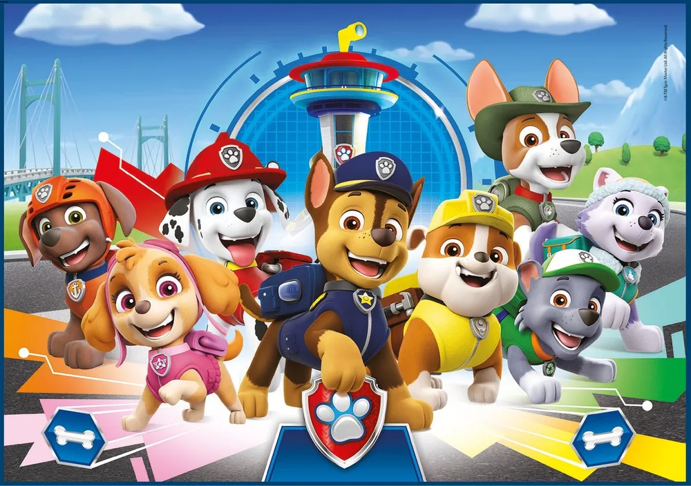 Paw Patrol – Tlapková Patrola – parta na šířku – jedlý papír na hranatý dort – jedlý obrázek na dort
