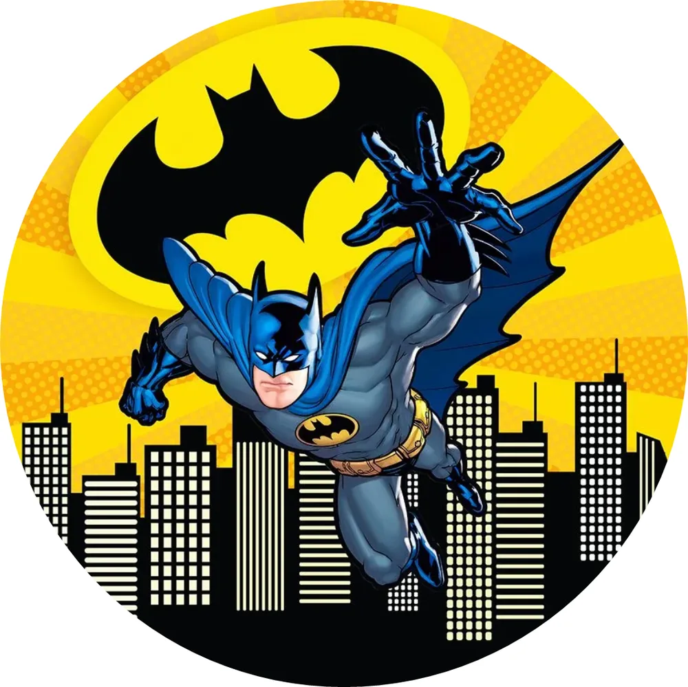 Batman – znak a město – jedlý obrázek na dort – jedlý obrázek na dort