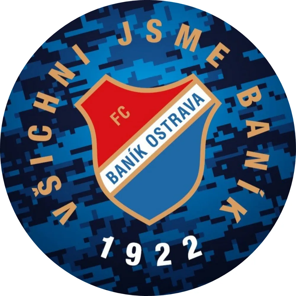 Baník Ostrava – nápis Všichni jsme Baník – jedlý obrázek na dort – jedlý obrázek na dort