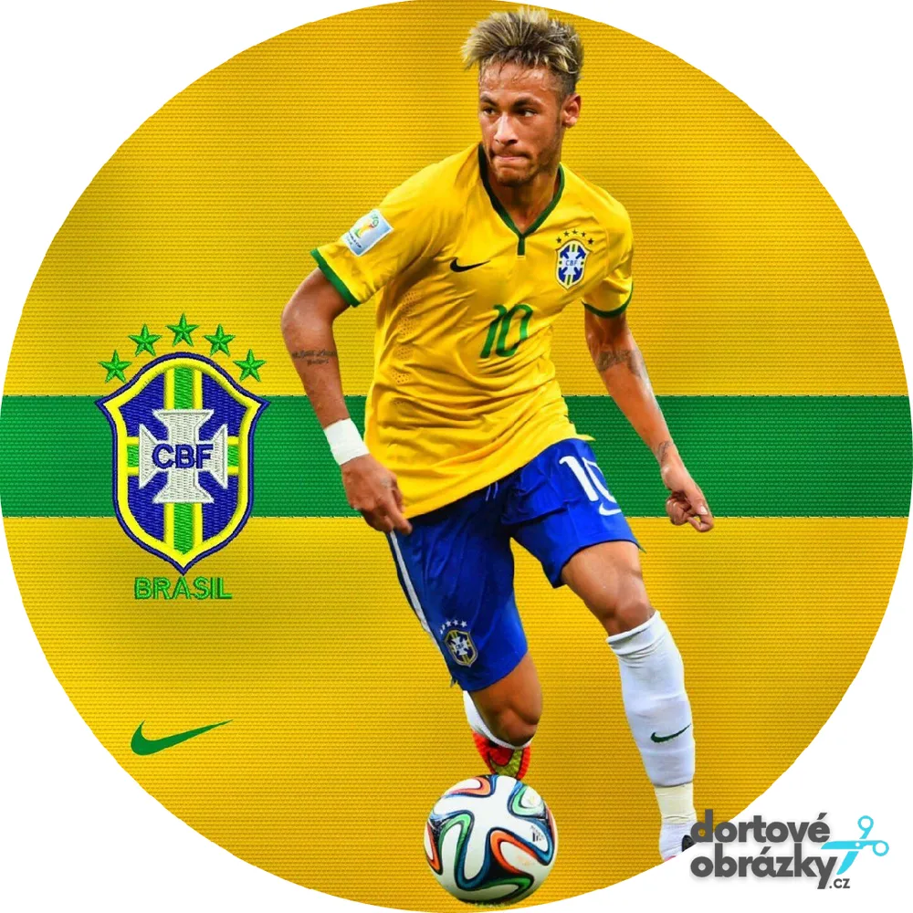 Neymar – Brazílie – jedlý obrázek na dort – jedlý obrázek na dort