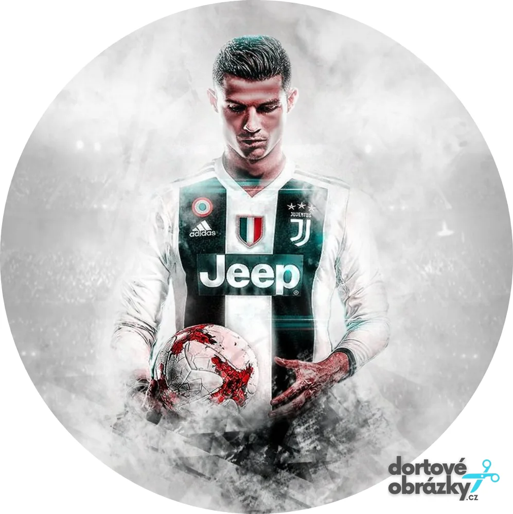 Ronaldo – White – jedlý obrázek na dort – jedlý obrázek na dort