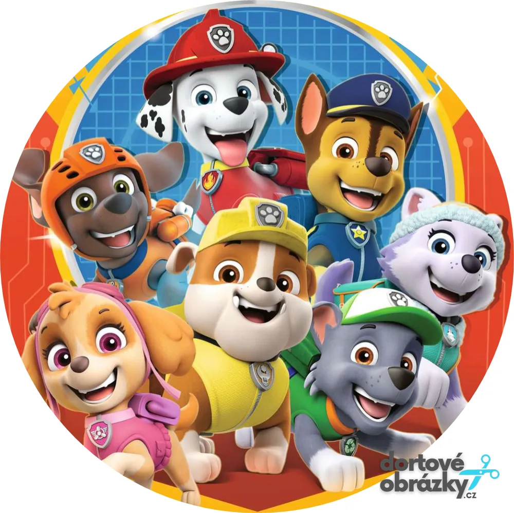 Tlapková Patrola – Super Pups – jedlý obrázek na dort – jedlý obrázek na dort