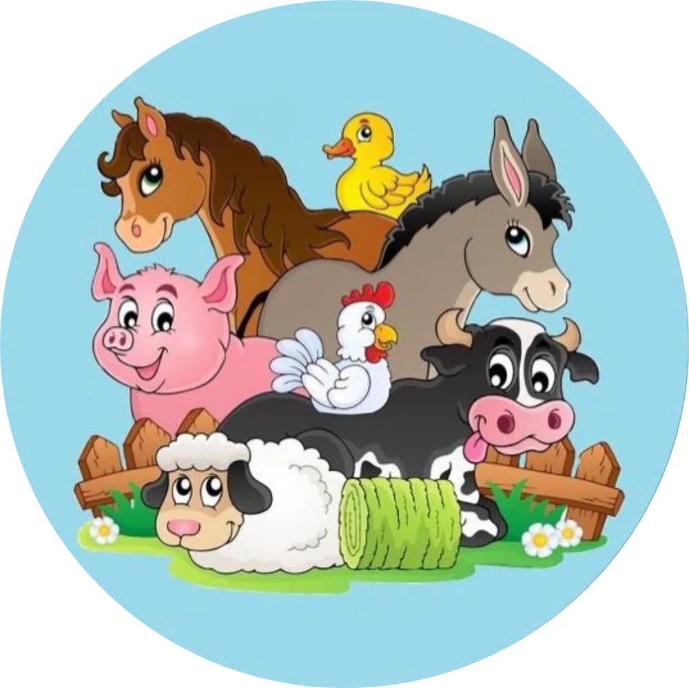 Farmářská Zvířátka – jedlý obrázek na dort – jedlý obrázek na dort