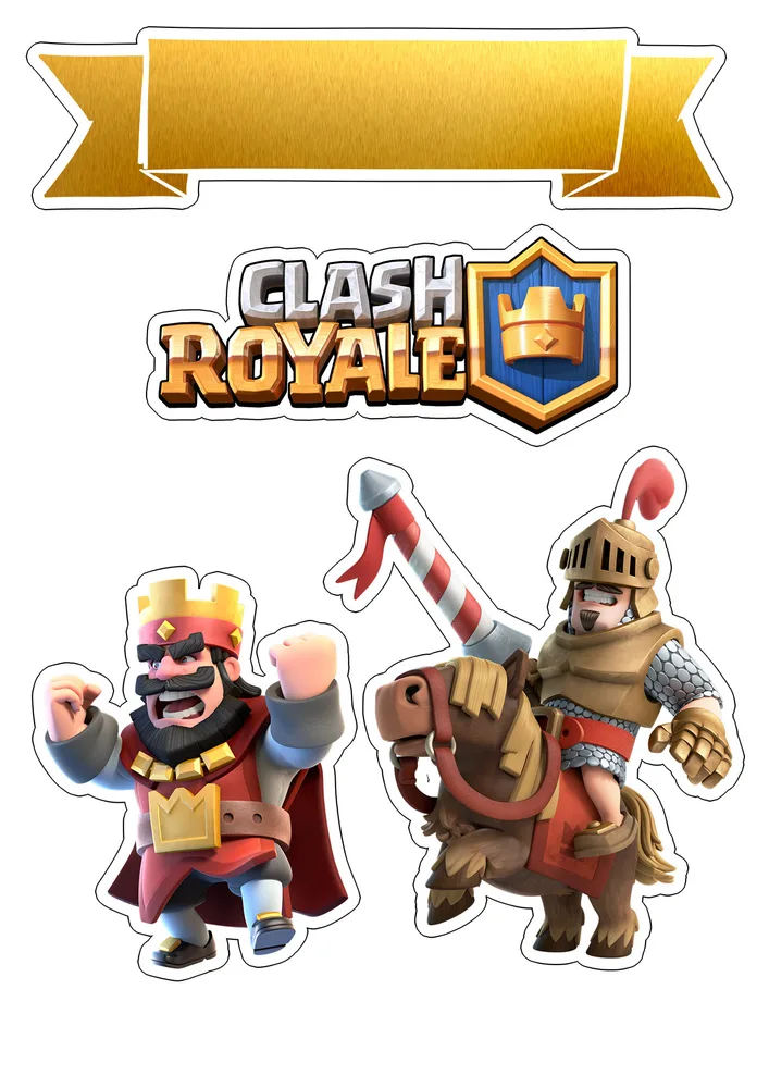 Clash Royale – jedlý papír na hranatý dort – jedlý obrázek na dort