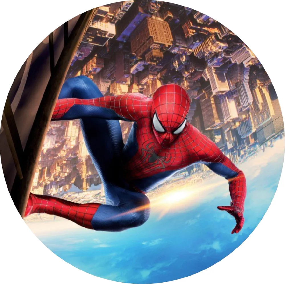Spiderman – let nad městem – jedlý obrázek na dort – jedlý obrázek na dort