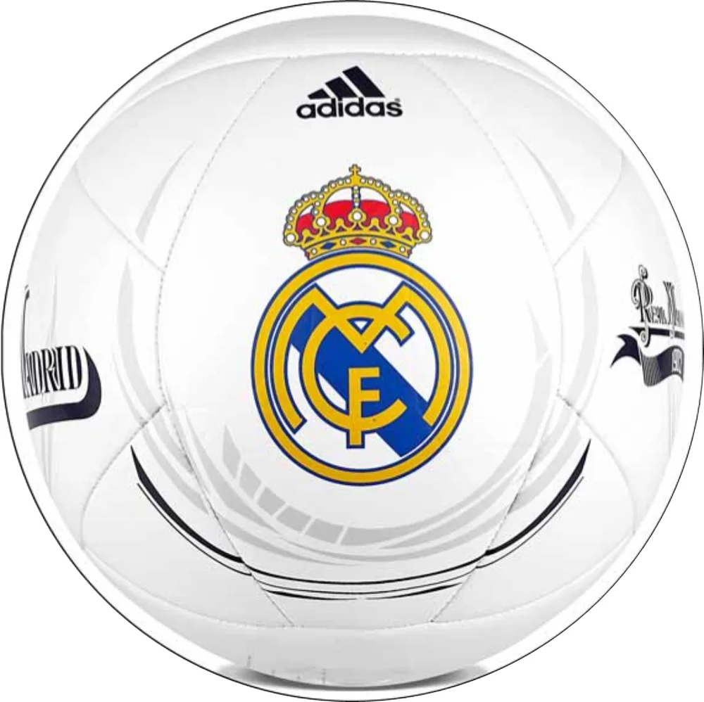 Real Madrid – bílý míč s erbem – jedlý obrázek na dort – jedlý obrázek na dort