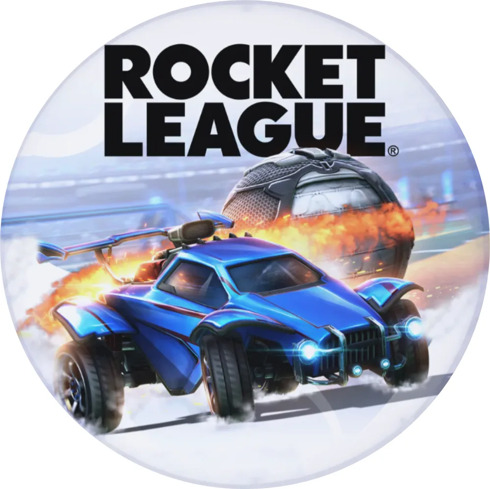 Rocket League – auto na bílém – jedlý obrázek na dort – jedlý obrázek na dort