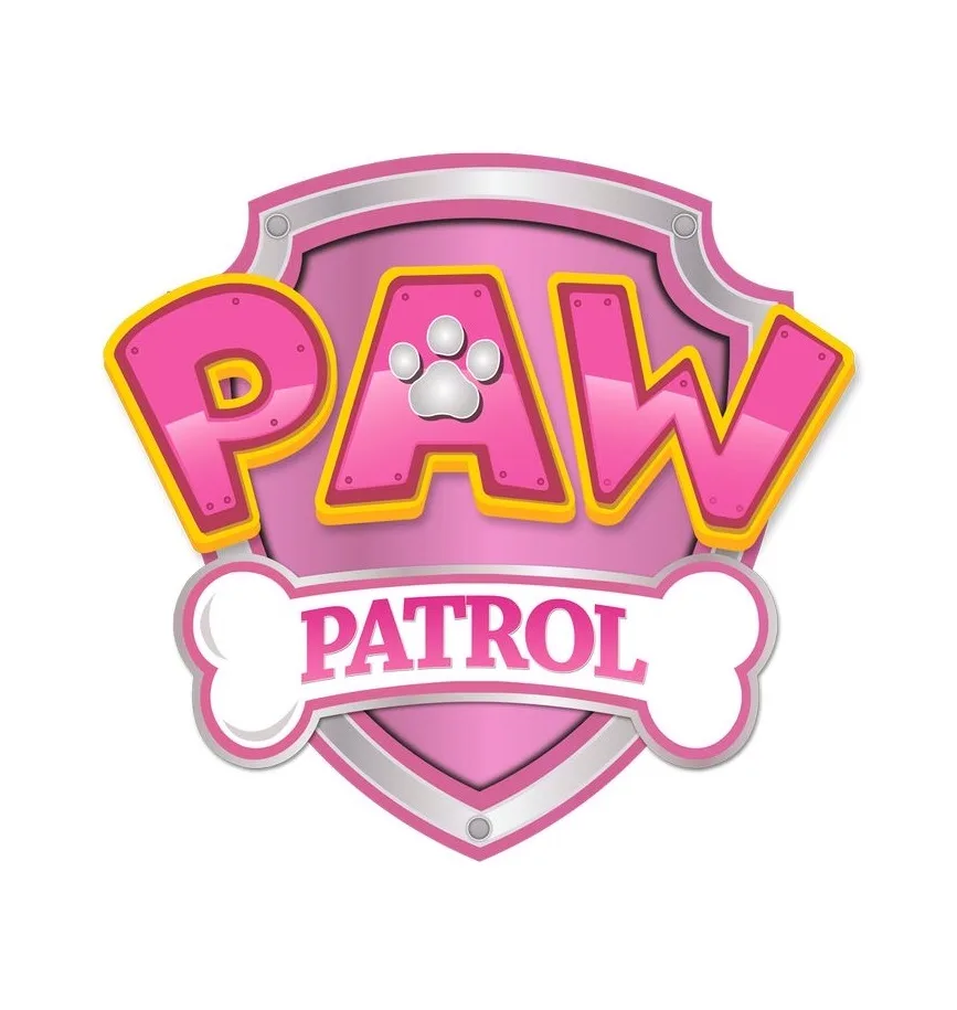 Znak Paw Patrol – Tlapková Patrola – Pink – jedlý obrázek na dort – jedlý obrázek na dort