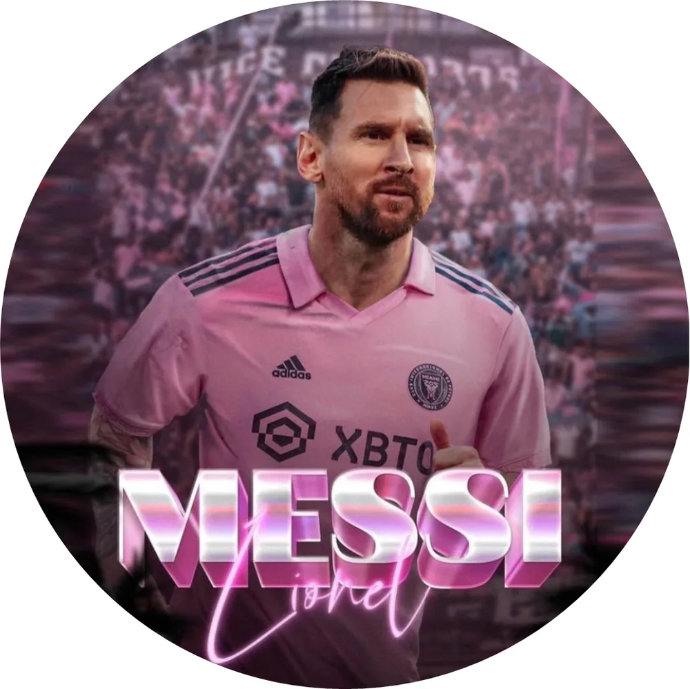 Lionel Messi – portrét s podpisem – jedlý obrázek na dort – jedlý obrázek na dort