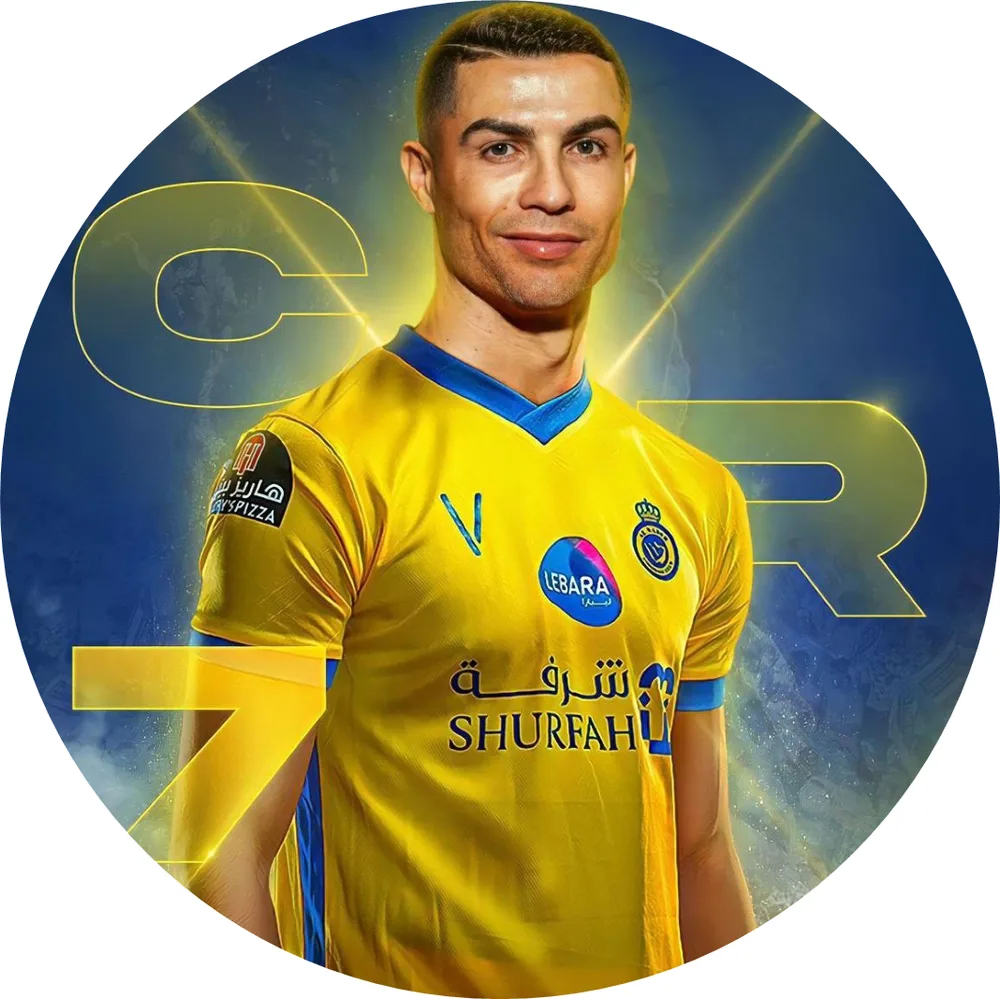 Cristiano Ronaldo – portrét s číslem 7 – jedlý obrázek na dort – jedlý obrázek na dort
