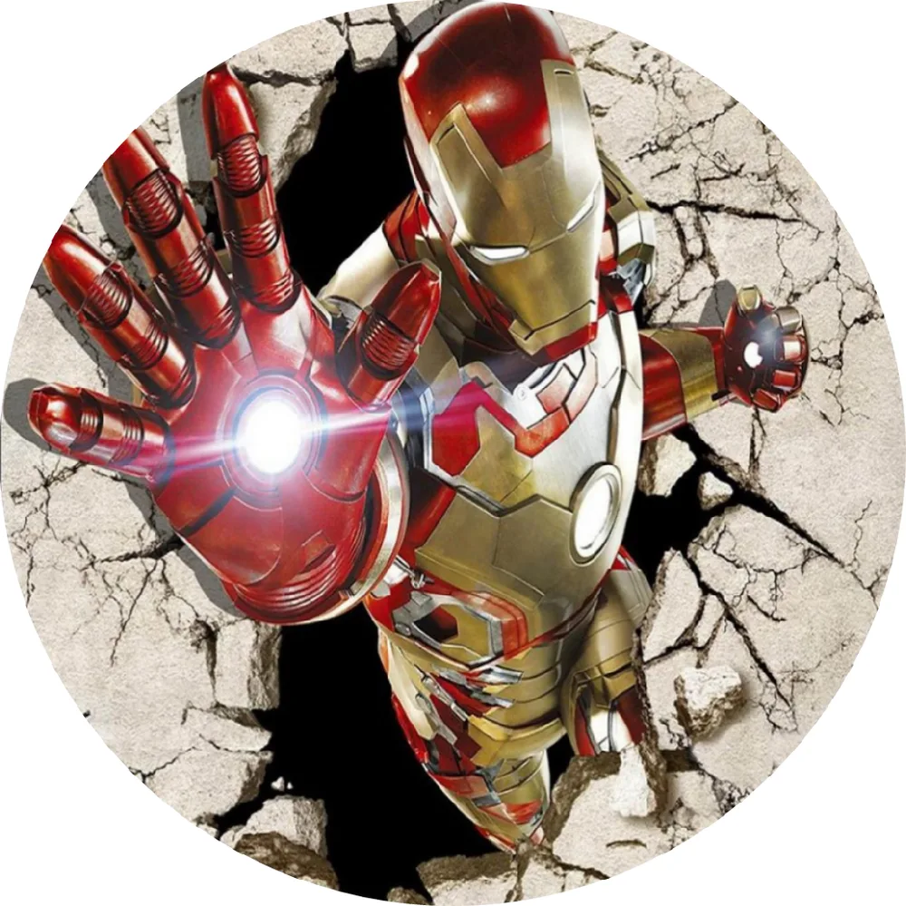 Avengers – Iron Man – průlom zdí – jedlý obrázek na dort – jedlý obrázek na dort
