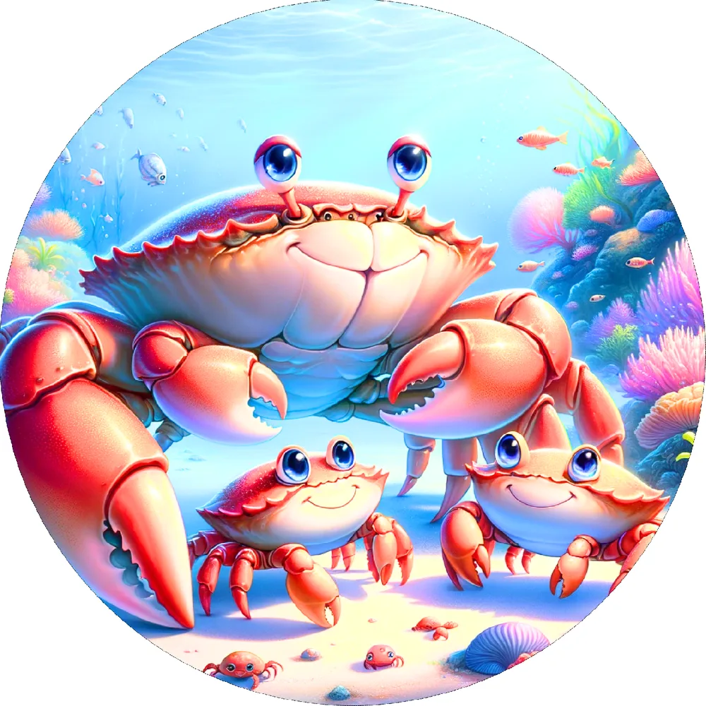 Mořský svět – Krab – jedlý obrázek na dort – jedlý obrázek na dort