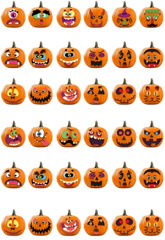 Halloween Dýně – drobné dýně – jedlý papír na hranatý dort – jedlý obrázek na dort