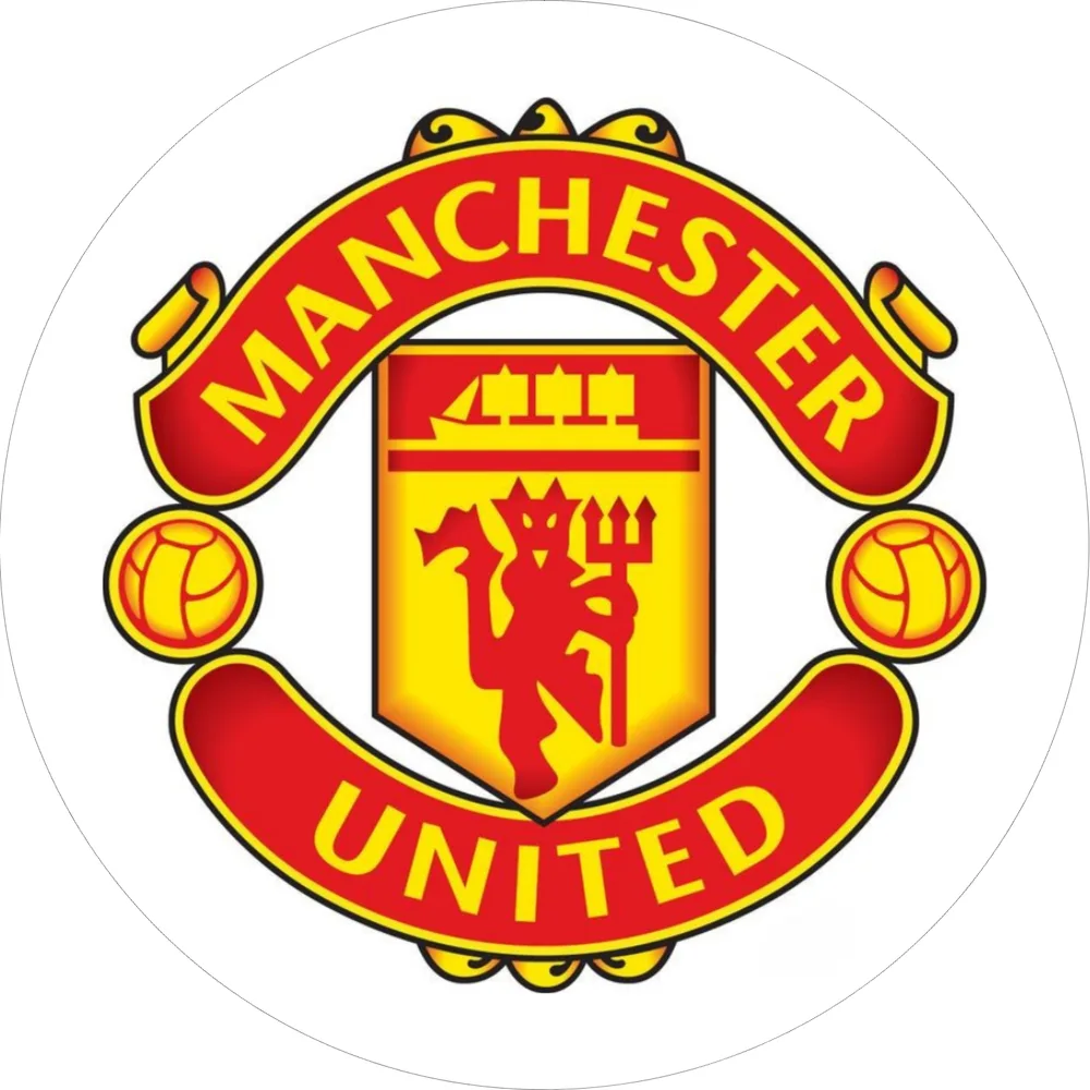 Fotbal Manchester logo – jedlý obrázek na dort – jedlý obrázek na dort