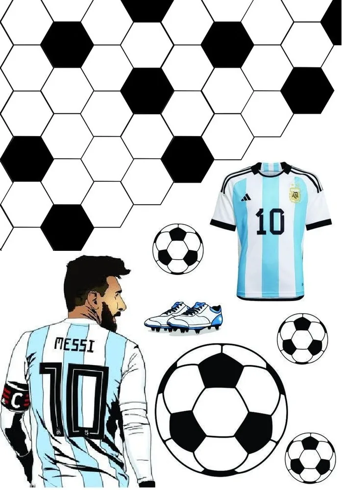 Messi fotbal – jedlý papír na hranatý dort – jedlý obrázek na dort