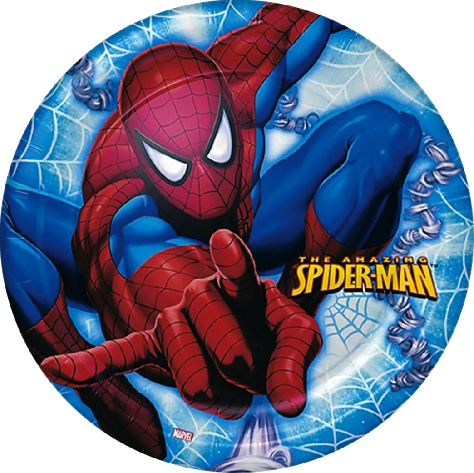 Spiderman – přikrčený v modrém – jedlý obrázek na dort – jedlý obrázek na dort
