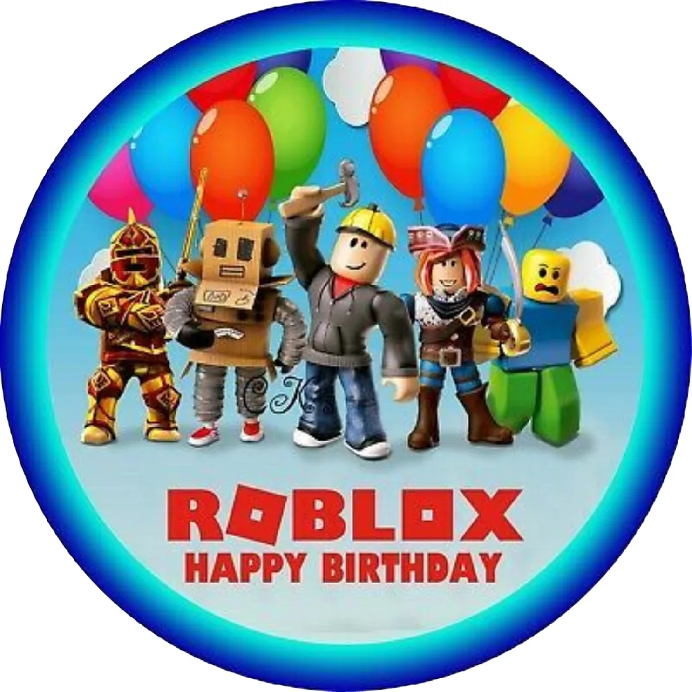 Roblox – Happy Birthday – jedlý obrázek na dort – jedlý obrázek na dort