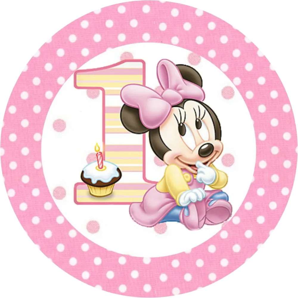 Minnie 1.narozeniny – jedlý obrázek na dort – jedlý obrázek na dort